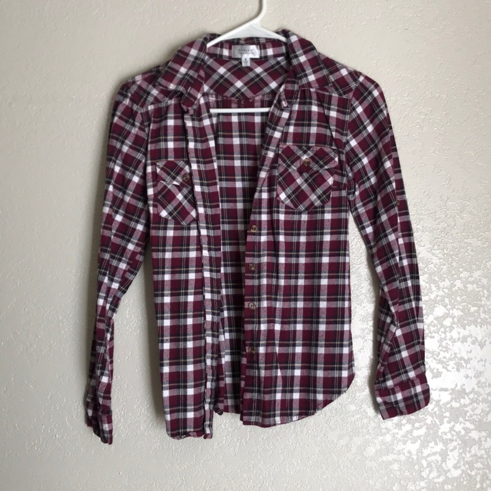 🎄(3 for $20) Maroon flannel